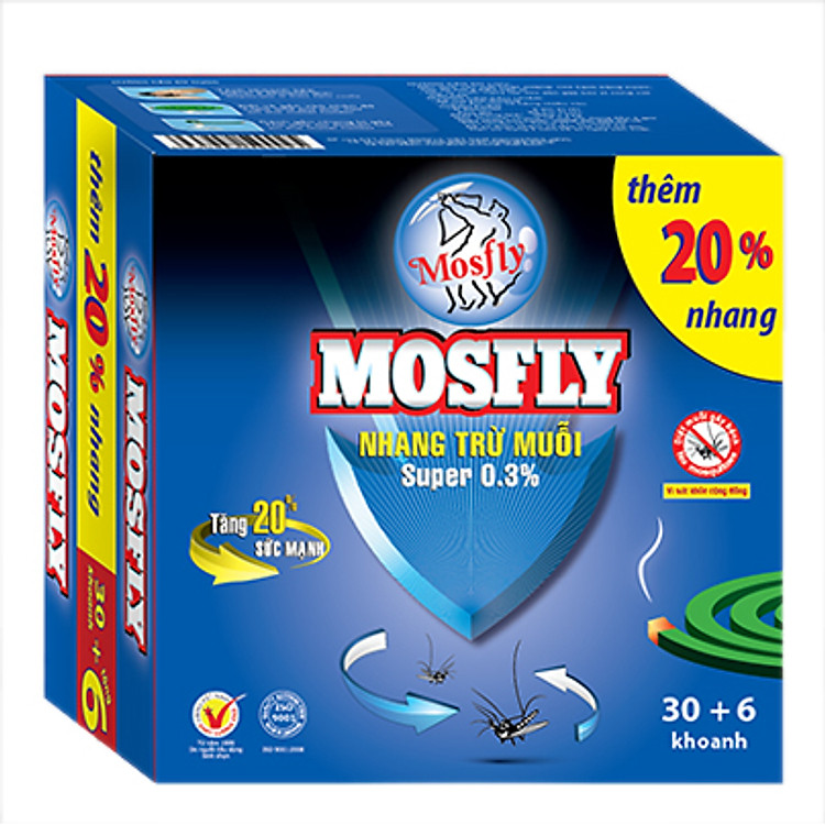 Hộp Nhang Muỗi Mosfly Super Green (36 Khoanh)