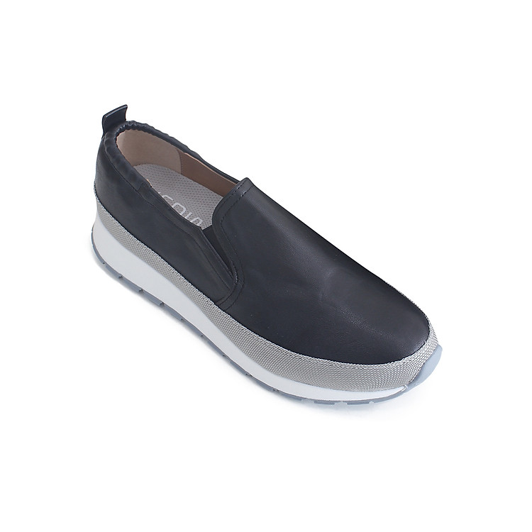 Giày Slip On Nữ MUST Korea N03 - BK - Đen
