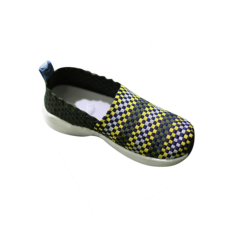 Giày Slip On Nữ MUST Korea N06 – SY - Vàng Phối Xanh