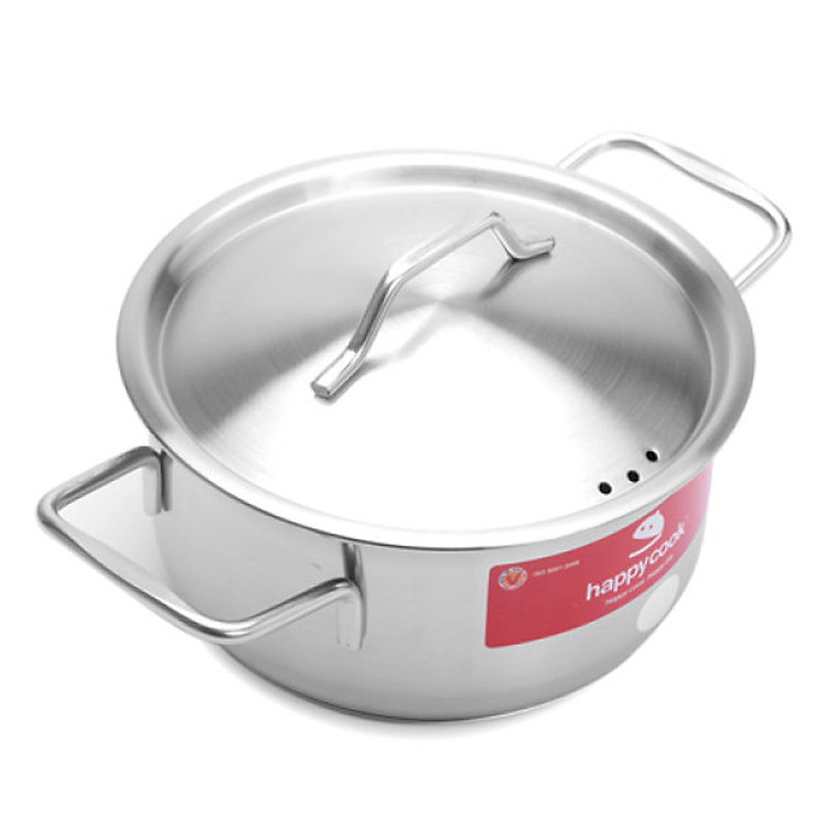 Nồi Inox Cao Cấp 3 Đáy Happycook - N24-CRY - 24cm