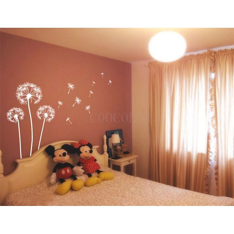 Decal Dán Tường NineWall Dandelion Flower NF030
