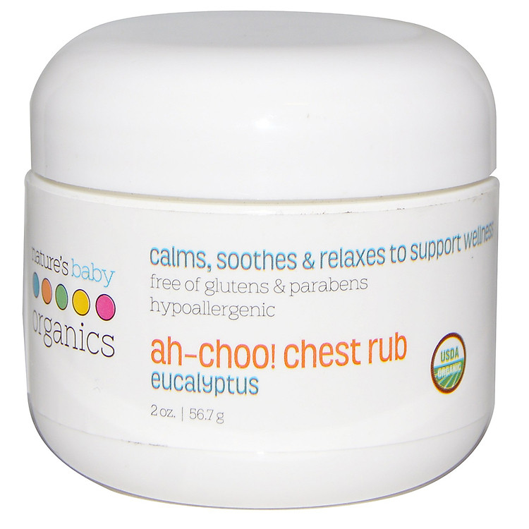 Kem Xoa Dịu Hô Hấp Cho Trẻ Chiết Xuất Từ Bạc Hà Nature's Baby (56g)