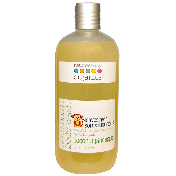 Dầu Gội Và Sữa Tắm Cho Trẻ Em Chiết Xuất Dừa Và Dứa Nature's Baby (473ml)