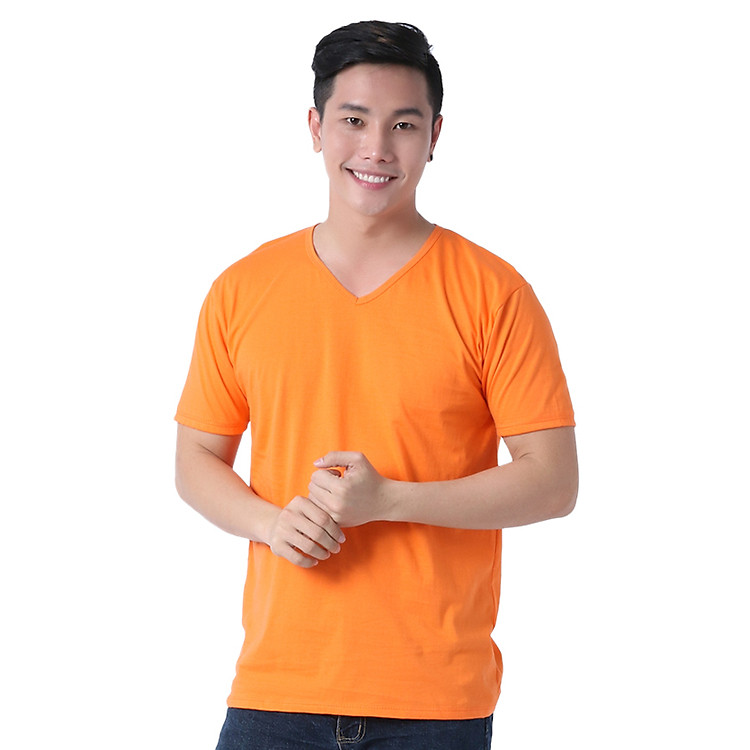 Áo Thun Cổ Tròn Nam MihaFashion NaTron-C- Cam