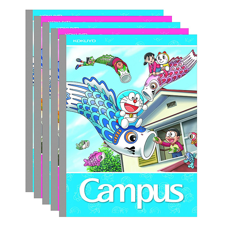 Lốc 5 Cuốn Tập 5 Ô Ly Campus A5 Doraemon Fly (96 Trang) - Mẫu Ngẫu Nhiên