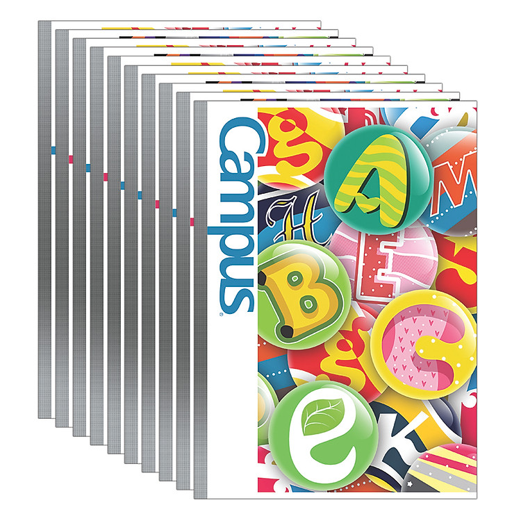 Lốc 10 Cuốn Tập 4 Ly Ngang Campus B5 Badge2 (120 Trang)