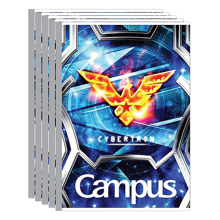 Lốc 5 Cuốn Tập Kẻ Ngang Campus B5 CyberTron (200 Trang) - Mẫu Ngẫu Nhiên