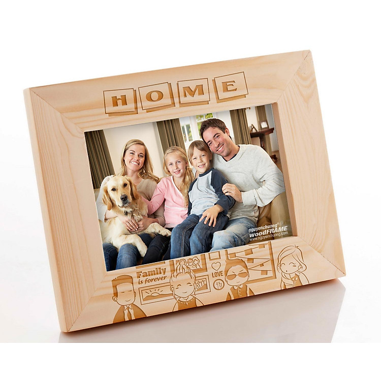 Khung Hình Khắc Laser Gia Đình (13x18cm) - Mẫu 03