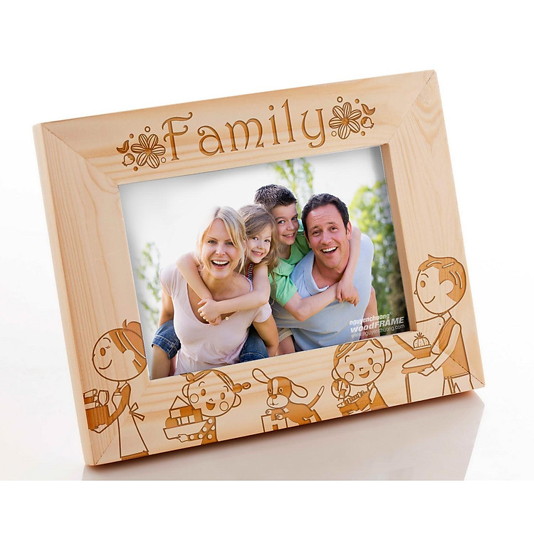 Khung Hình Khắc Laser Gia Đình (13x18cm) - Mẫu 08