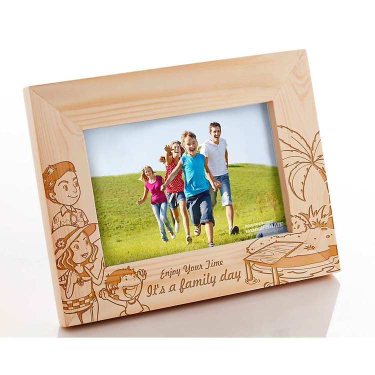 Khung Hình Khắc Laser Gia Đình (13x18cm) - Mẫu 10