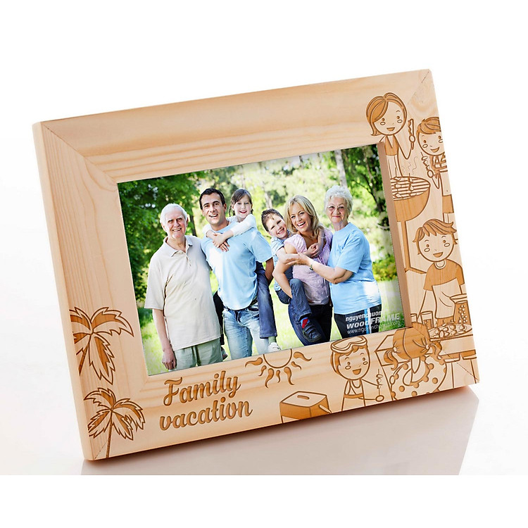 Khung Hình Khắc Laser Gia Đình (13x18cm) - Mẫu 11