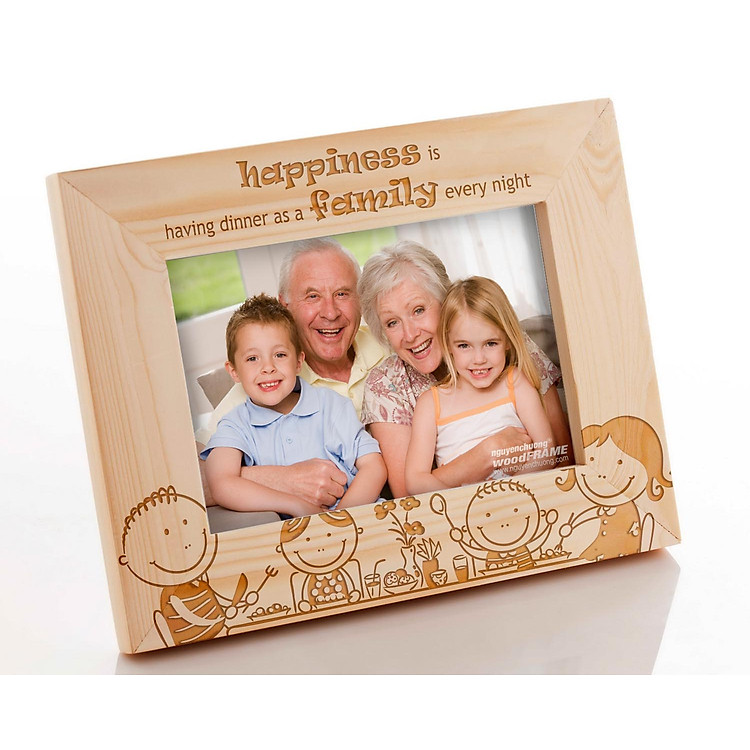 Khung Hình Khắc Laser Gia Đình (13x18cm) - Mẫu 12