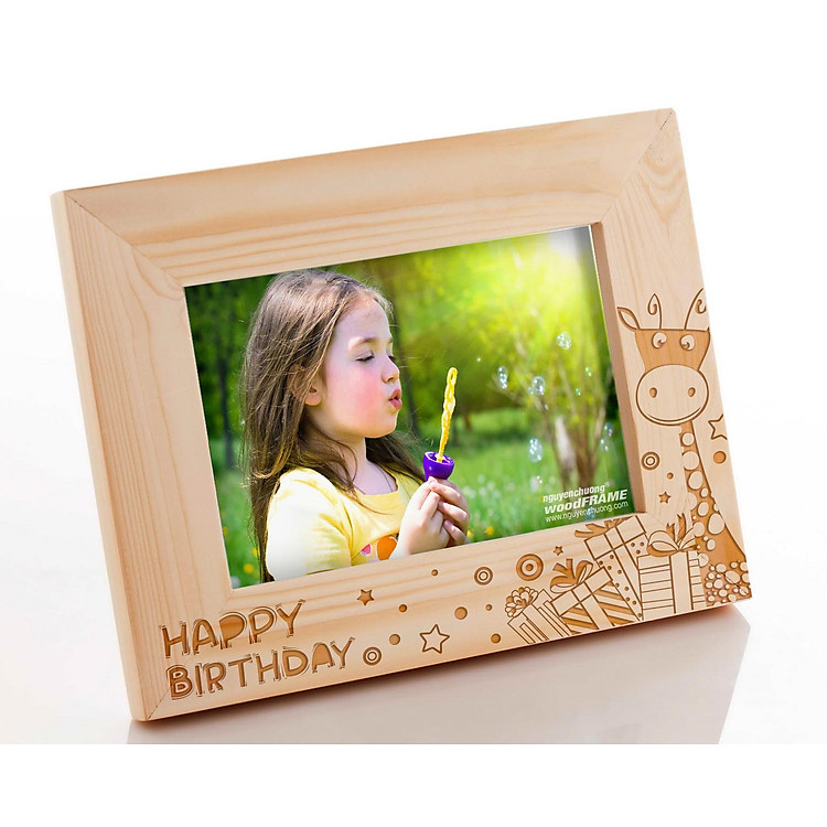 Khung Hình Khắc Laser Sinh Nhật (13x18cm) - Mẫu 01