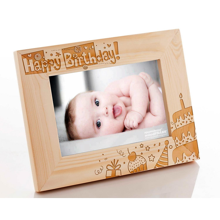 Khung Hình Khắc Laser Sinh Nhật (13x18cm) - Mẫu 06