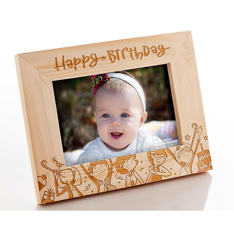 Khung Hình Khắc Laser Sinh Nhật (13x18cm) - Mẫu 08