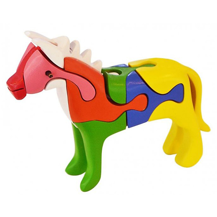 Đồ Chơi Gỗ Lắp Ráp Mô Hình Puzzle 3D Tottosi Hình Ngựa 304007 (6 Mảnh Ghép)