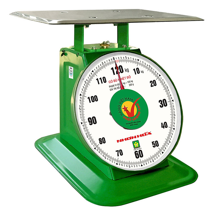 Cân Đồng Hồ Lò Xo Mặt Số 12 Inches Nhơn Hòa NHS-120-12 (120kg) - Hàng Chính Hãng