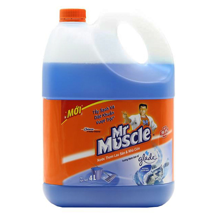 Nước Thơm Lau Nhà Diệt Khuẩn Mr Muscle Glade Hương Tươi Mát 4L