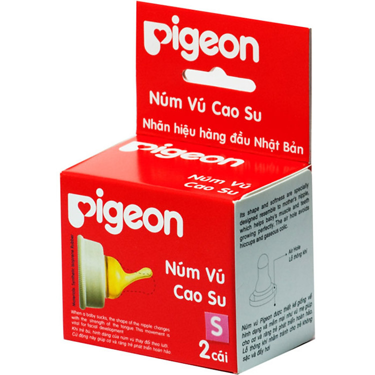 Bộ 2 Phụ Kiện Bình Tập Uống Cao Su Pigeon - S