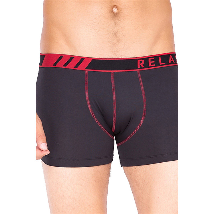 Quần Boxer Thun Lạnh Giãn 4 Chiều Relax RLTK025 - Đen
