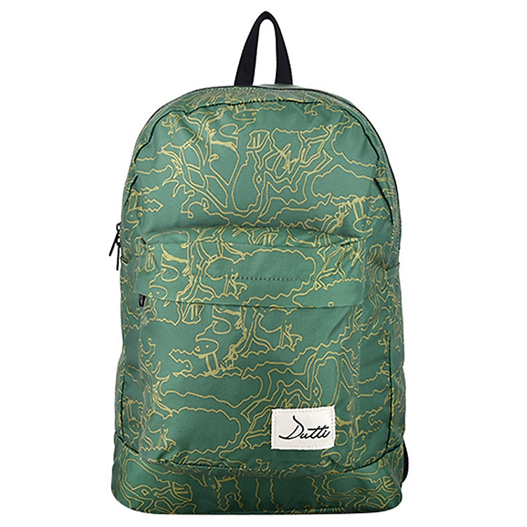 Balo Dutti No.01 In Hoạ Tiết - Xanh Lá