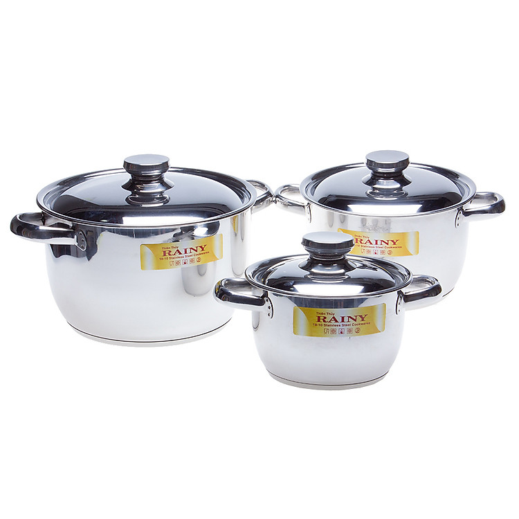 Bộ Nồi Inox 3 Đáy Rainy RN-06TTC