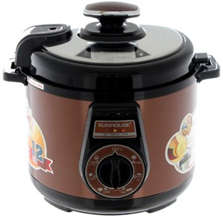 Nồi Áp Suất Điện Đa Năng Sunhouse SHD1552CF - 5L (Nâu) - Hàng chính hãng