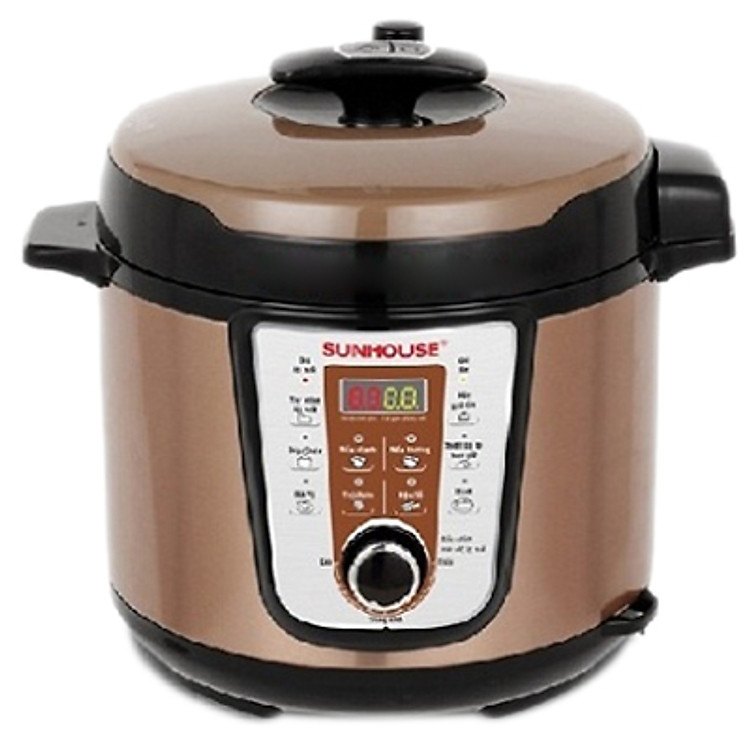 Nồi Áp Suất Điện Tử Đa Năng Sunhouse SHD1757 (5L) - Đồng - Hàng chính hãng