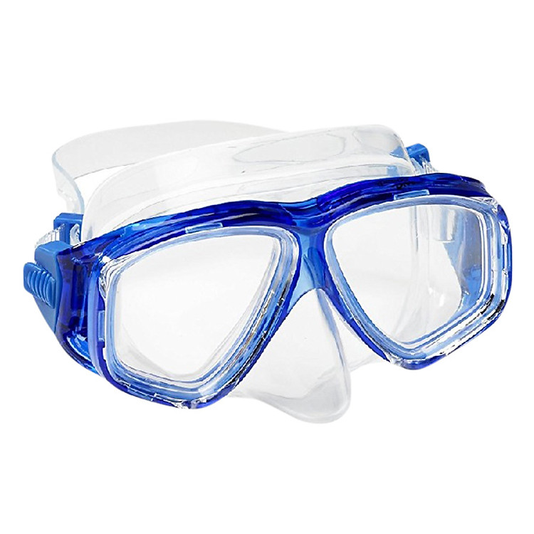 Kính Lặn, Mặt Nạ Lặn Biển Mắt Kính Cường Lực Cao Cấp POPO NormalMask-Blue - Xanh