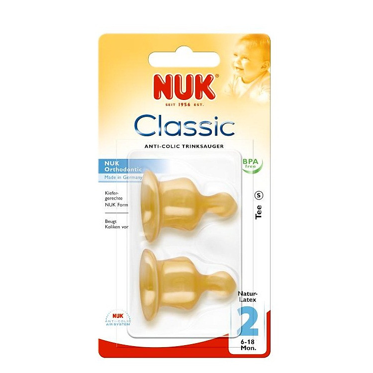 Bộ 2 Núm Ty Cao Su Nuk 713006 - Số 2