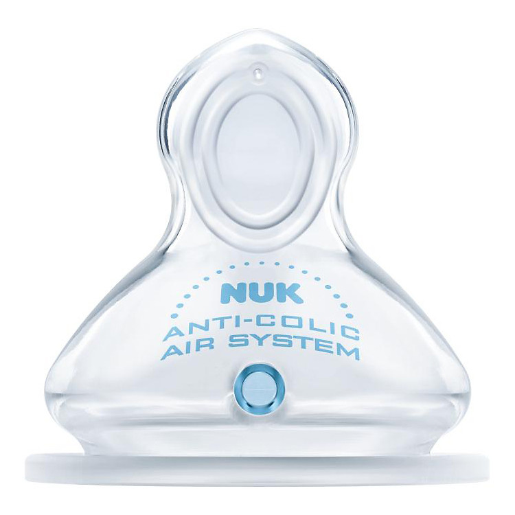 Núm Ty Thay Cổ Rộng Silicone Siêu Mềm Đôi Số 1 (L) Nuk 709246