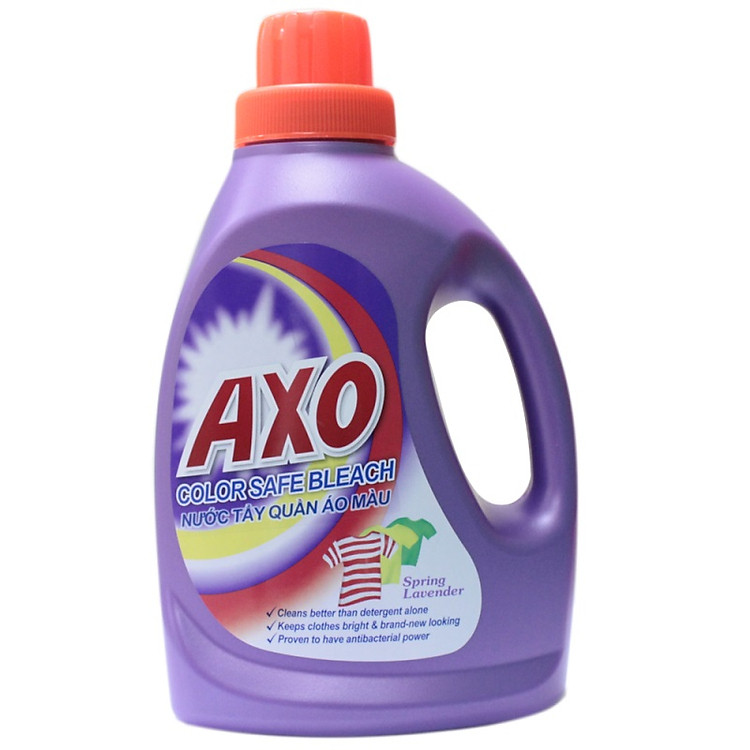 Nước Tẩy Quần Áo Màu Axo Tím Hương Lavender Chai 800ml