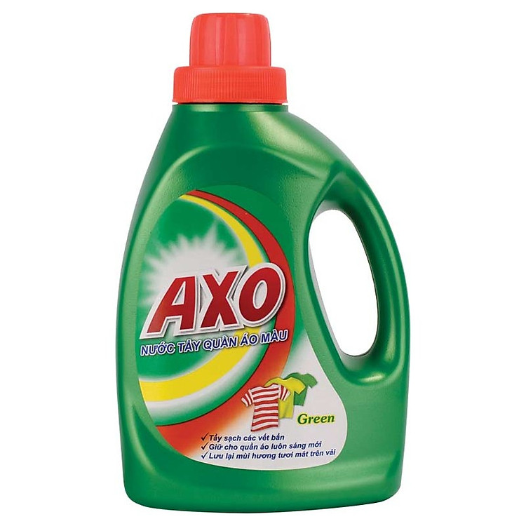 Nước Tẩy Quần Áo Màu Axo Xanh Lá Hương Thông Xanh Chai 800ml