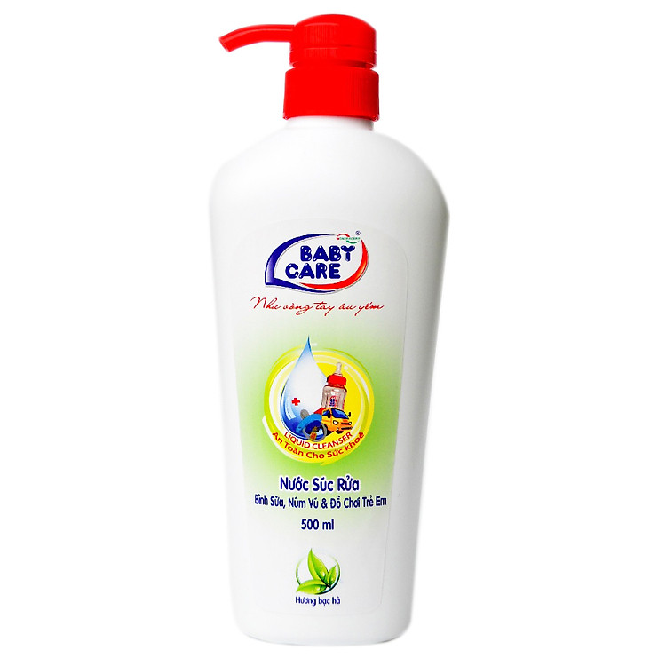 Nước Súc Bình Sữa Baby Care 500ml - Bạc Hà
