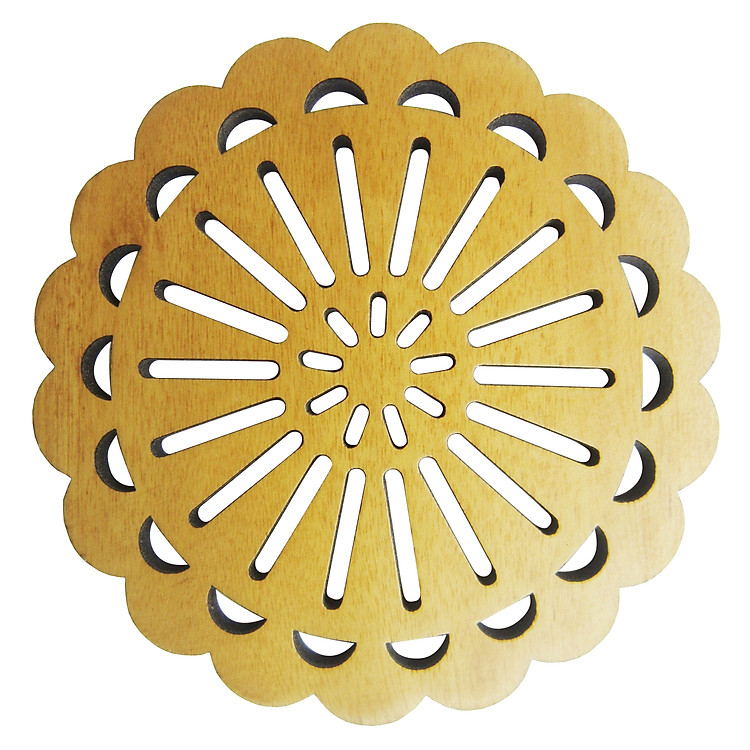 Đế Lót Ly Gỗ Quà Tặng Nhatvywood - Bông NVH 02 (Bộ 4 Cái)