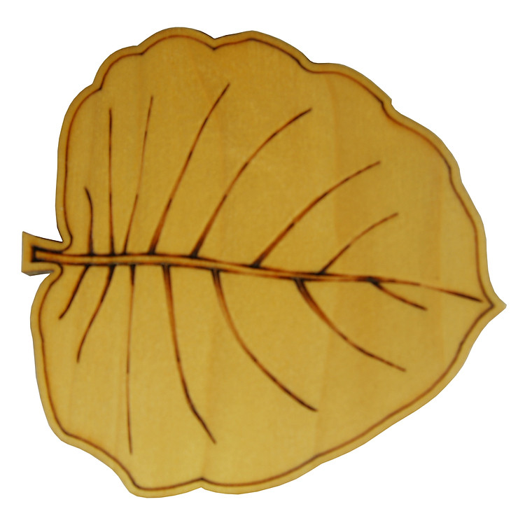 Đế Lót Ly Gỗ Quà Tặng Nhatvywood - Chiếc Lá NVH 09 (Bộ 4 Cái)