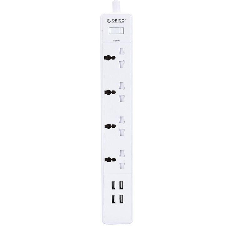 Ổ Điện Orico OSC-4A4U-UN - Kèm Cổng USB - Hàng Chính Hãng