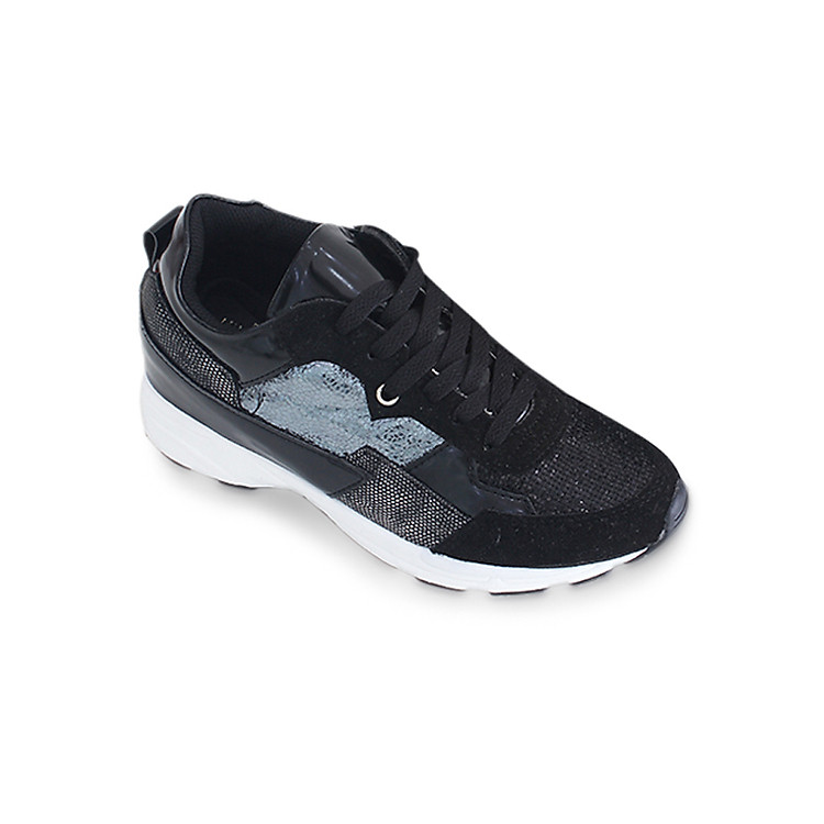 Giày Sneaker Cổ Cao Nữ MUST Korea O02 - BK - Đen