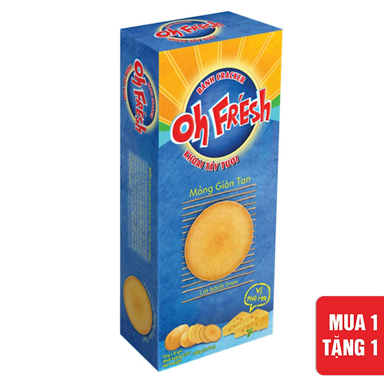 Bánh Cracker Khoai Tây Tươi OH FRESH Vị Phô Mai (192g)