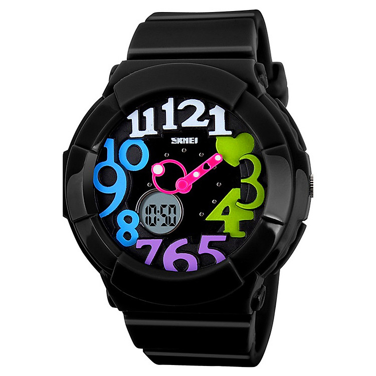 Đồng Hồ Bé Gái Dây Plastic SKMEI SK-AD1020 - Đen