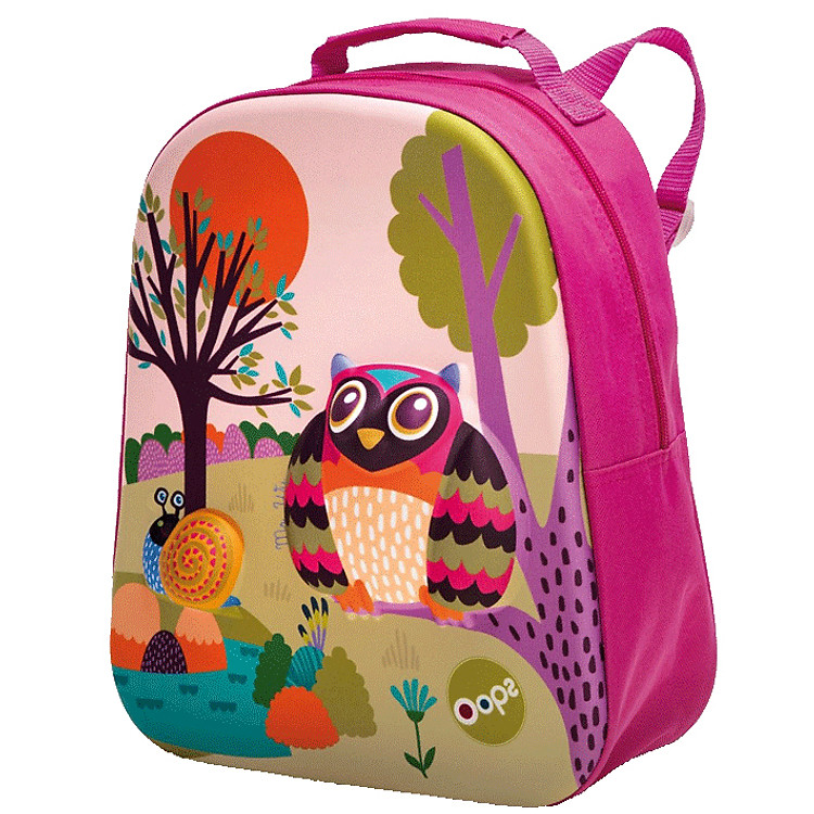Balo OOPS Siêu Nhẹ Chống Lệch Vai 3D Hình Cú Con Rừng Cây 30004.10