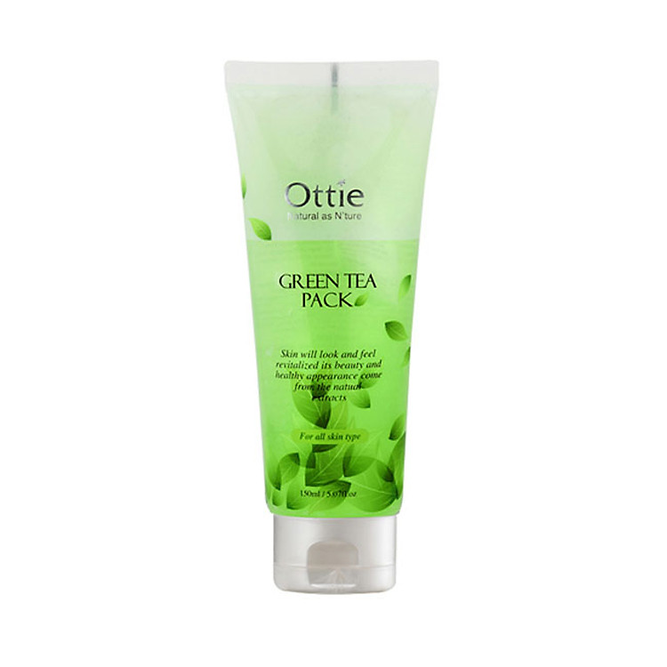 Kem Mặt Nạ Trà Xanh Hàm Lượng Cao Ngăn Mụn Và Sạm Da Ottie - Green Tea Pack - 0008 (150ml)