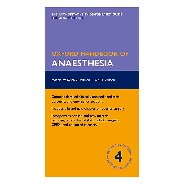Sách Oxford Handbook Of Anaesthesia (Fourth Edition)