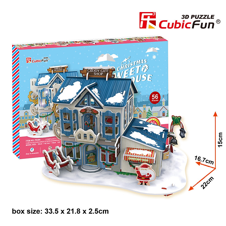 Bộ Lắp Ghép CubicFun Christmas Sweet House P648h
