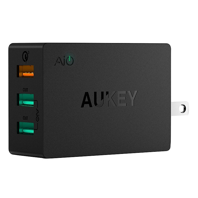 Củ Sạc Aukey PA - T14 Quick Chagre 3.0 3 Cổng - Hàng Chính Hãng