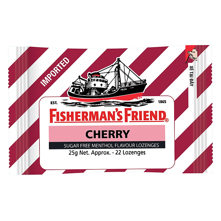 Kẹo Cay Con Tàu Fisherman's Friend Vị Anh Đào Gói 25g