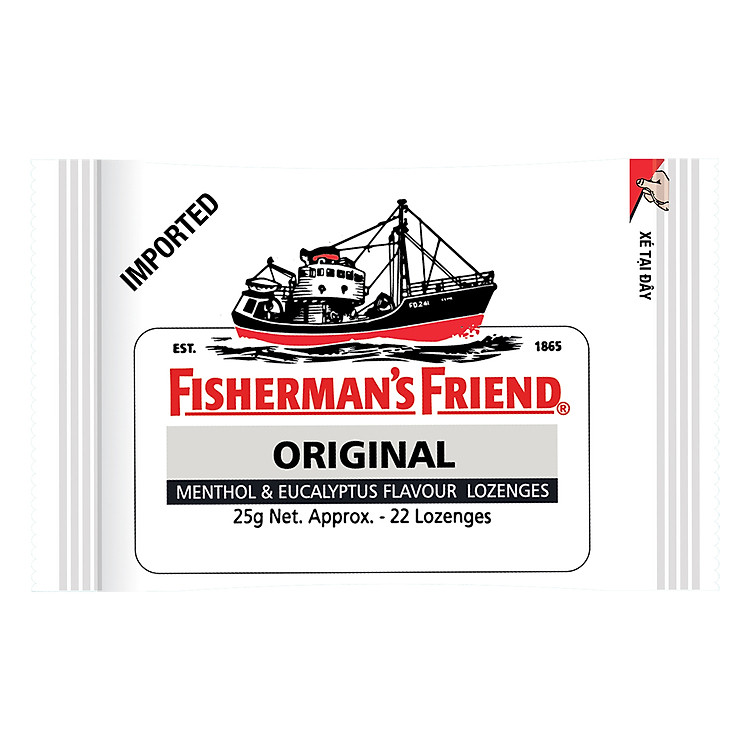 Kẹo Cay Con tàu Fisherman's Friend Vị Khuynh Diệp Gói 25g