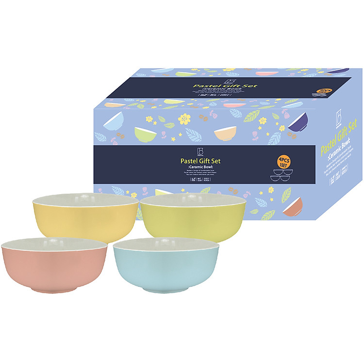Bộ 4 Tô Canh Màu Pastel Dong Hwa PRB601S4