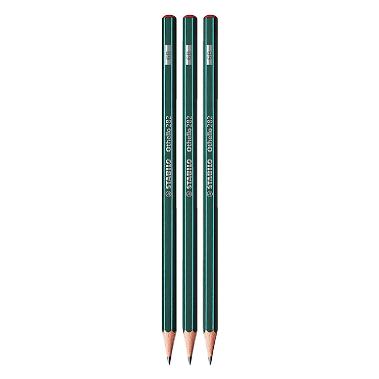 Bút Chì Gỗ 6B Stabilo OTHELLO - PC282-6B (Vỉ 3 Cây)