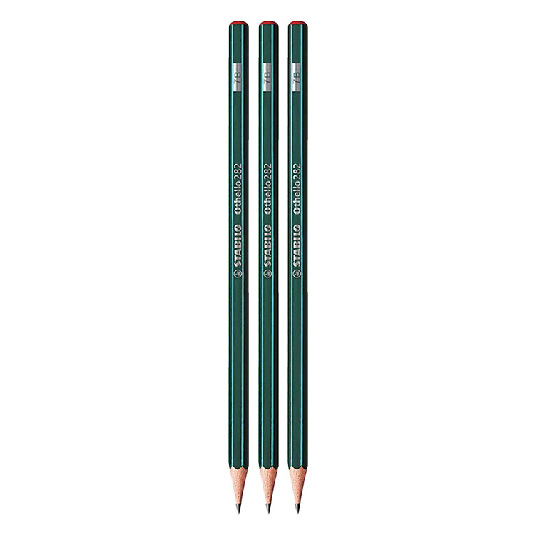 Bút Chì Gỗ 7B Stabilo OTHELLO - PC282-7B (Vỉ 3 Cây)